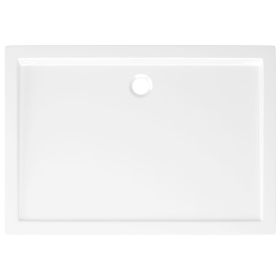 vidaXL Rectangular ABS Shower Base Tray White 70x100 cm (Option: as picture)