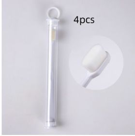 Ultra-fine Toothbrush Super Soft Bristle Deep Cleaning Brush Portable For Oral Care Tools Teeth Care Oral Cleaning Travel (Option: 4PCSwhite)